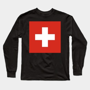 Swiss Flag Long Sleeve T-Shirt